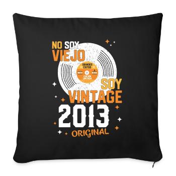 10th Birthday Vintage 2013 - Sofa pillowcase 17,3'' x 17,3'' (45 x 45 cm) - black - Front