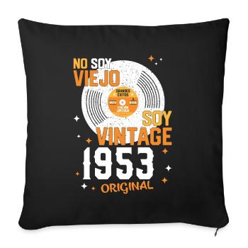 70th Birthday Vintage 1953 - Original Gift - Sofa pillowcase 17,3'' x 17,3'' (45 x 45 cm) - black - Front