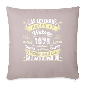 49th Birthday Vintage 1975 - Sofa pillowcase 17,3'' x 17,3'' (45 x 45 cm) - light taupe - Front
