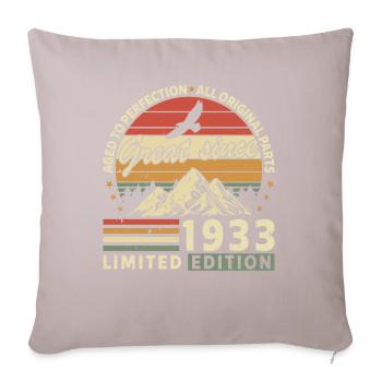 Vintage 1933 Birthday - Sofa pillowcase 17,3'' x 17,3'' (45 x 45 cm) - light taupe - Front