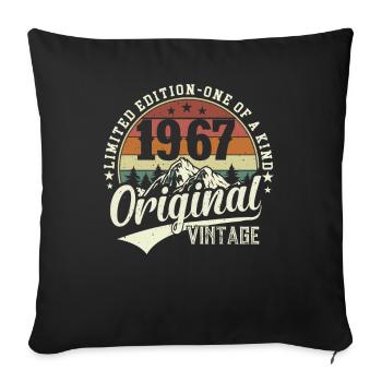 Légendaire 57e anniversaire 1967 - Housse de coussin décorative 45 x 45 cm - noir - Devant