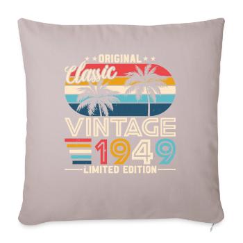 75 Years Vintage Birthday 1949 - Sofa pillowcase 17,3'' x 17,3'' (45 x 45 cm) - light taupe - Front