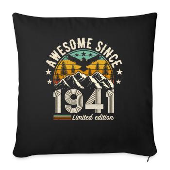 83. Geburtstag Vintage 1941 Retro Geschenk - Sofakissenbezug 45 x 45 cm - Schwarz - Vorne