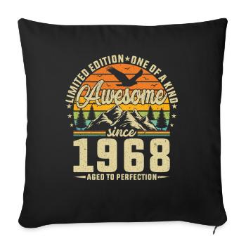 Légendaire 56e anniversaire 1968 - Housse de coussin décorative 45 x 45 cm - noir - Devant