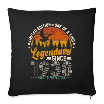 86th Birthday - Vintage Vintage 1938 Gift - Sofa pillowcase 17,3'' x 17,3'' (45 x 45 cm) - black - Front