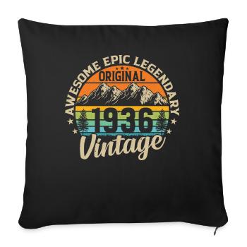 Légendaire 88e anniversaire 1936 - Housse de coussin décorative 45 x 45 cm - noir - Devant