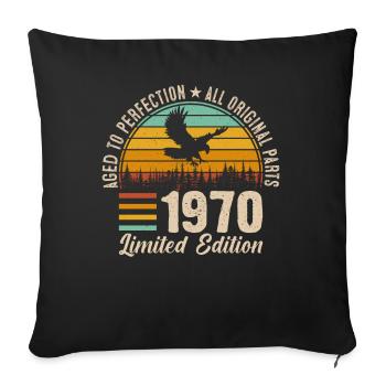 Legendary 54th birthday 1970 - Sofa pillowcase 17,3'' x 17,3'' (45 x 45 cm) - black - Front