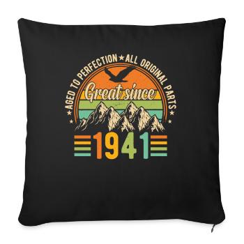 Vintage 83 Birthday Retro 1941 Gift - Sofa pillowcase 17,3'' x 17,3'' (45 x 45 cm) - black - Front