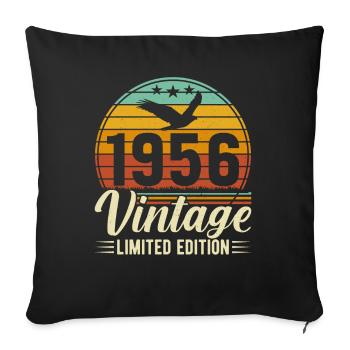 Legendary 68th birthday 1956 - Sofa pillowcase 17,3'' x 17,3'' (45 x 45 cm) - black - Front