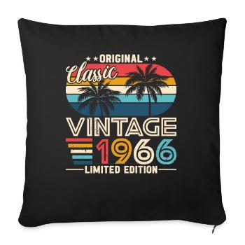 Legendary 1966 Birthday - Sofa pillowcase 17,3'' x 17,3'' (45 x 45 cm) - black - Front