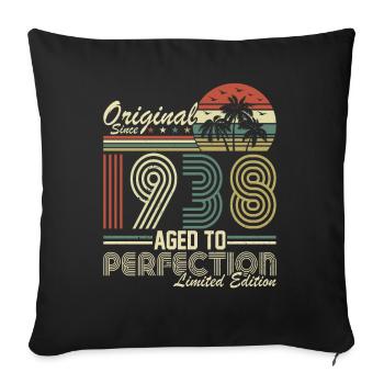 Legendary vintage 1938 - Sofa pillowcase 17,3'' x 17,3'' (45 x 45 cm) - black - Front