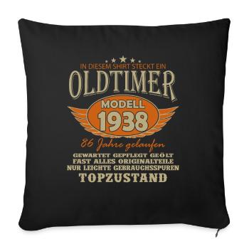 Legendary 86th Birthday 1938 Retro - Sofa pillowcase 17,3'' x 17,3'' (45 x 45 cm) - black - Front