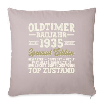 Vintage Birthday 1935 - 89 Years - Sofa pillowcase 17,3'' x 17,3'' (45 x 45 cm) - light taupe - Front