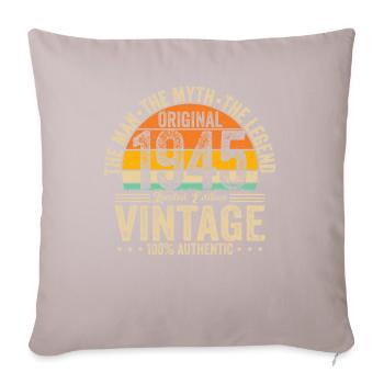 Vintage Birthday 1945 - Sofa pillowcase 17,3'' x 17,3'' (45 x 45 cm) - light taupe - Front