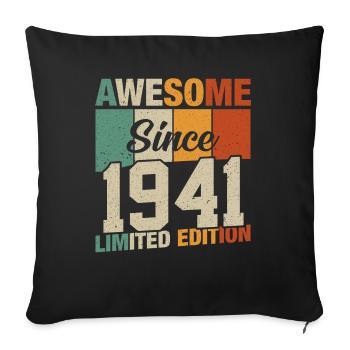 Vintage 1941 - Legendärer 83. Geburtstag - Retro - Sofakissenbezug 45 x 45 cm - Schwarz - Vorne