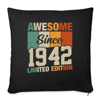 Vintage 1942 - Legendary 82nd Birthday - Sofa pillowcase 17,3'' x 17,3'' (45 x 45 cm) - black - Front
