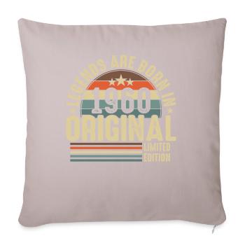 Legends are born in 1960 - Sofa pillowcase 17,3'' x 17,3'' (45 x 45 cm) - light taupe - Front