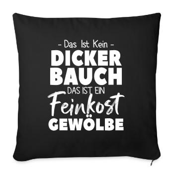 Feinkostgewölbe Charme - Sofakissenbezug 45 x 45 cm - Schwarz - Vorne