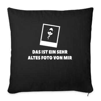 Alter Schnappschuss - Sofakissenbezug 45 x 45 cm - Schwarz - Vorne