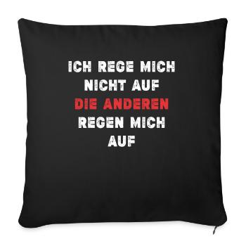 Charmant Gelassen - Sofakissenbezug 45 x 45 cm - Schwarz - Vorne