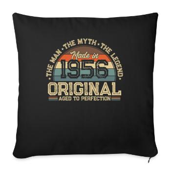Birthday Legend 1956 - Sofa pillowcase 17,3'' x 17,3'' (45 x 45 cm) - black - Front