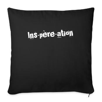 Ins-père-ation - Housse de coussin décorative 45 x 45 cm - noir - Devant