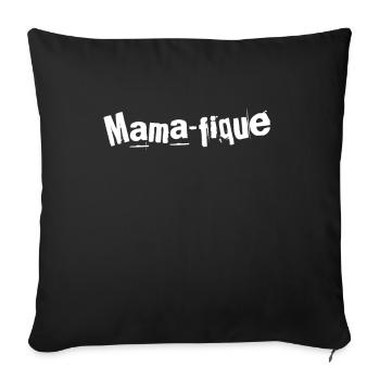 Mama-fique Élégance Maternelle - Housse de coussin décorative 45 x 45 cm - noir - Devant