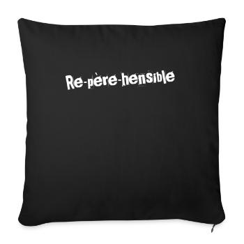Re-père-hensible Éclat de Pèrefection - Housse de coussin décorative 45 x 45 cm - noir - Devant