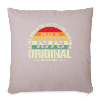 Vintage 1979 - Legendary 45th Birthday - Sofa pillowcase 17,3'' x 17,3'' (45 x 45 cm) - light taupe - Front