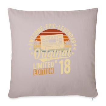 Legendary birth year 2018 - Sofa pillowcase 17,3'' x 17,3'' (45 x 45 cm) - light taupe - Front