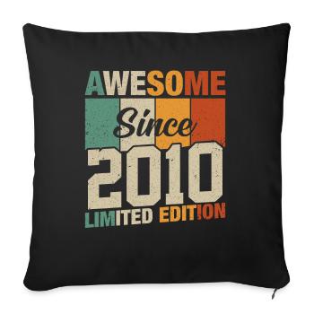 Legendary year of birth 2010 - Sofa pillowcase 17,3'' x 17,3'' (45 x 45 cm) - black - Front