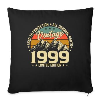 Vintage Year of Birth 1999 - Legendary Vintage - Sofa pillowcase 17,3'' x 17,3'' (45 x 45 cm) - black - Front