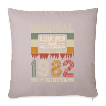 1982 42 ans de légende - Housse de coussin décorative 45 x 45 cm - taupe clair - Devant