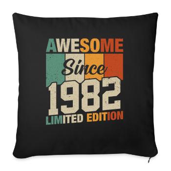 Legendary 42nd birthday 1982 - Sofa pillowcase 17,3'' x 17,3'' (45 x 45 cm) - black - Front