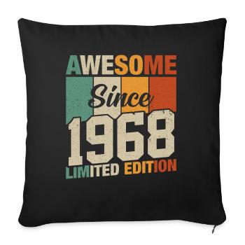 Millésime d’or '68 - Housse de coussin décorative 45 x 45 cm - noir - Devant