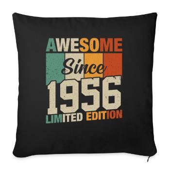Millésime d’or '68 - Housse de coussin décorative 45 x 45 cm - noir - Devant