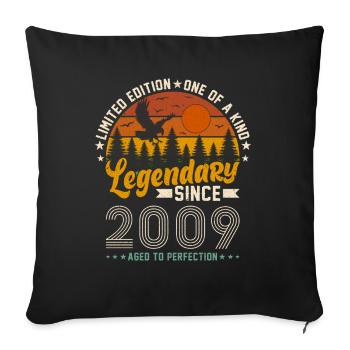 Année jubilaire 2009 - Housse de coussin décorative 45 x 45 cm - noir - Devant