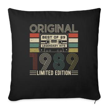 Legends of the year 1989 - Sofa pillowcase 17,3'' x 17,3'' (45 x 45 cm) - black - Front