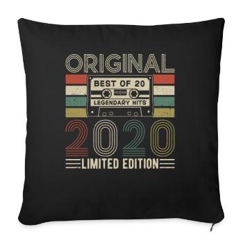 Legendary vintage 2020 - Sofa pillowcase 17,3'' x 17,3'' (45 x 45 cm) - black - Front