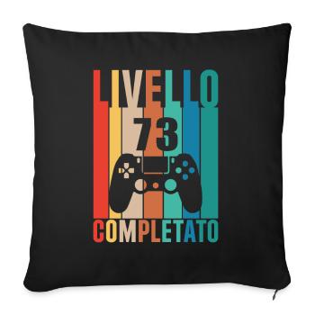 Level 73 - Sofa pillowcase 17,3'' x 17,3'' (45 x 45 cm) - black - Front