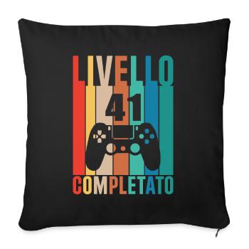 Level 41 - Sofa pillowcase 17,3'' x 17,3'' (45 x 45 cm) - black - Front