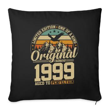 Anniversary journey through time 1999 - Sofa pillowcase 17,3'' x 17,3'' (45 x 45 cm) - black - Front