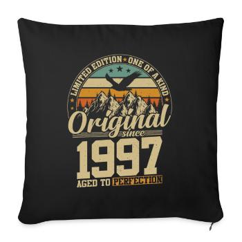 Vintage Vintage 1997 - Un original depuis 27 ans - Housse de coussin décorative 45 x 45 cm - noir - Devant