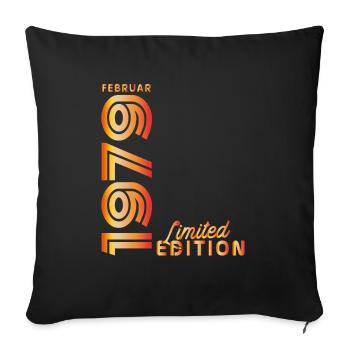 45th Birthday Limited Edition - February '79 - Sofa pillowcase 17,3'' x 17,3'' (45 x 45 cm) - black - Front