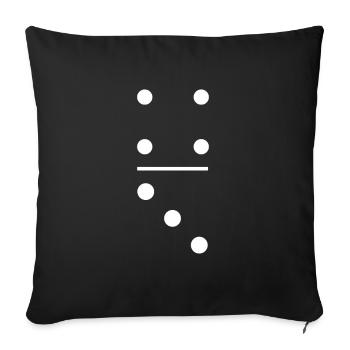 Dominos drôles 4-3 Carnaval - Housse de coussin décorative 45 x 45 cm - noir - Devant