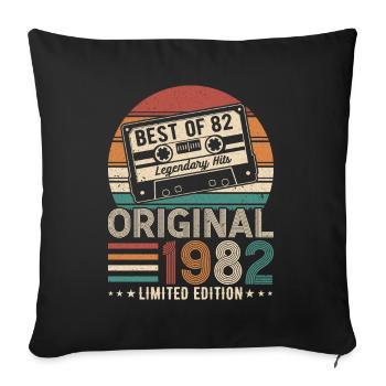 Geboren Legenden 1982 - Sofakissenbezug 45 x 45 cm - Schwarz - Vorne