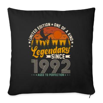 Retro Birthday Joy 1992 - Sofa pillowcase 17,3'' x 17,3'' (45 x 45 cm) - black - Front