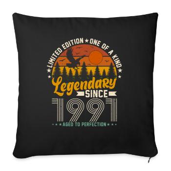 Timeless Elegance 1991 - Sofa pillowcase 17,3'' x 17,3'' (45 x 45 cm) - black - Front
