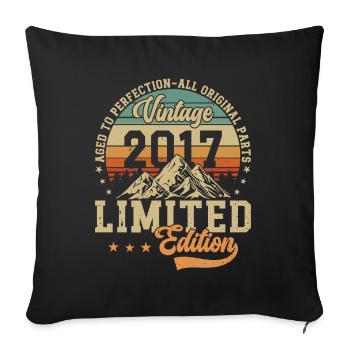 Golden Birthday Joy 2017 - Sofa pillowcase 17,3'' x 17,3'' (45 x 45 cm) - black - Front
