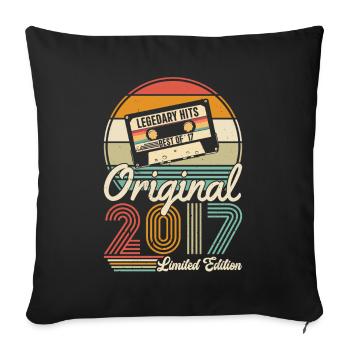 Jahrgang 2017 - 2017 - Fantastisch seit 2017 - Sofakissenbezug 45 x 45 cm - Schwarz - Vorne